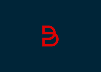 Wall Mural - initials letter b logo design vector illustration template