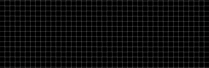 Wall Mural - Net texture pattern on black background. Net texture pattern for backdrop and wallpaper. Realistic net pattern with white squares. Geometric background, vector illustration