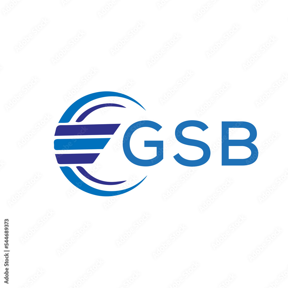 GSB letter logo. GSB blue image on white background. GSB vector logo design for entrepreneur and business. GSB best icon.