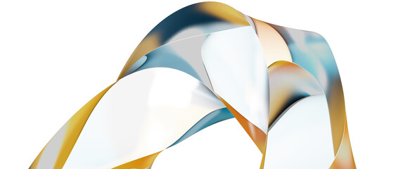 Poster - Abstract blue waves background.3d Rendering.