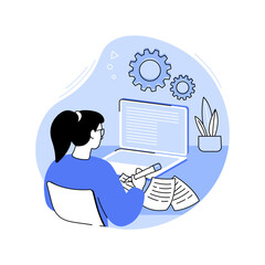 Poster - Copywriting isolated cartoon vector illustrations.