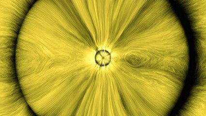 Poster - View inside of a black hole in outer space with the distortion of space and time. Design. Scientific cosmic pattern.