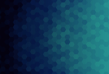 Wall Mural - abstract pattern mosaic background. hexagonal shape with a dark blue gradient in teal color. texture