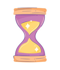 Sticker - purple hourglass sand timer