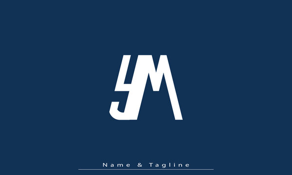 Alphabet letters Initials Monogram logo YM , MY