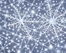The Photo Shows A Detailed Close-up Of A Snowflake. The Delicate White Flake Is Symmetrical And Made Up Of Six Pointed Sections. There Are Small Gaps Between Each Section, Adding To The Overall Fragil