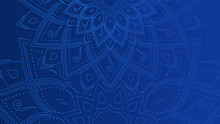 Modern Elegant Luxury Blue Mandala Pattern Background