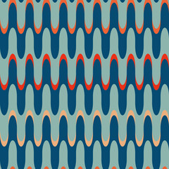 Wall Mural - Retro seamless pattern in the style of the 70s and 60s. Geometric vintage pattern