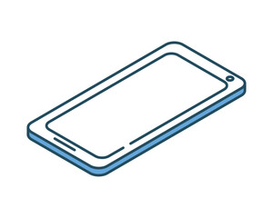 Sticker - isometric smartphone icon