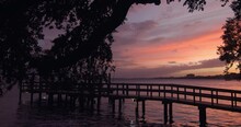 Jacksonville Florida Riverfront Sunset Peaceful View Landscape 