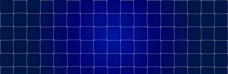 Wall Mural - Net texture pattern on blue gradient background. Net texture pattern for backdrop and wallpaper. Realistic net pattern with white squares. Geometric background, vector illustration