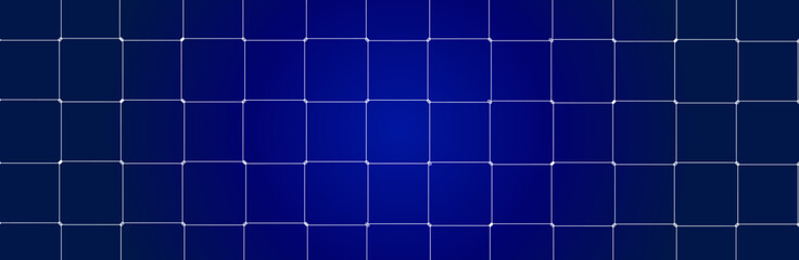 Wall Mural - Net texture pattern on blue gradient background. Net texture pattern for backdrop and wallpaper. Realistic net pattern with white squares. Geometric background, vector illustration