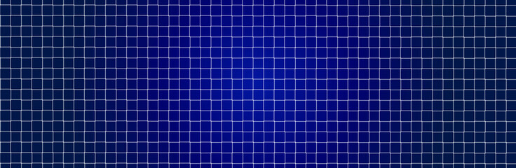 Wall Mural - Net texture pattern on blue gradient background. Net texture pattern for backdrop and wallpaper. Realistic net pattern with white squares. Geometric background, vector illustration