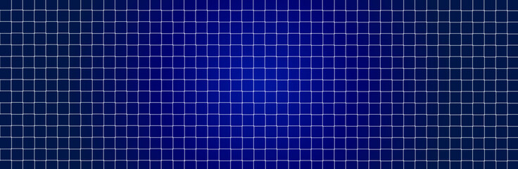 Wall Mural - Net texture pattern on blue gradient background. Net texture pattern for backdrop and wallpaper. Realistic net pattern with white squares. Geometric background, vector illustration
