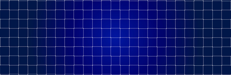 Wall Mural - Net texture pattern on blue gradient background. Net texture pattern for backdrop and wallpaper. Realistic net pattern with white squares. Geometric background, vector illustration