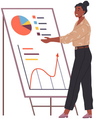Poster - concept of financial investments, business recovery and report, investment in innovation, marketing,
