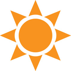 Poster - Sun icon vector design template on white background..eps