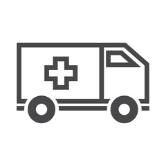 Canvas Print - emergency ambulance icon