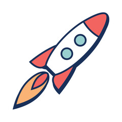 Wall Mural - launch spaceship icon