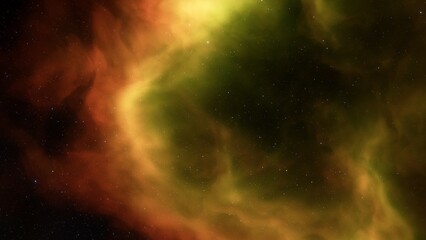nebula gas cloud in deep outer space, science fiction illustration, colorful space background with s