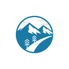 Poster - mountain logo icon and vector