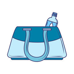 Poster - fitness bag and water bottle