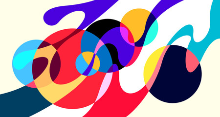 Poster - Vector colorful abstract psychedelic liquid and fluid background pattern