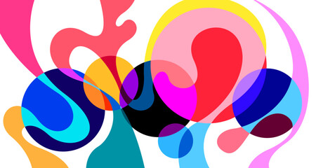 Aufkleber - Vector colorful abstract psychedelic liquid and fluid background pattern
