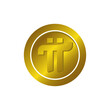 Pi icon. Pi coin. Pi network logo. Pi vector illustration. Cryptocurrency symbols, modern and simple, the icon for website design, mobile app, and UI.