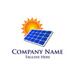Solar energy logo. Solar panel logo. Solar energy vector illustration. Solar power technology.
