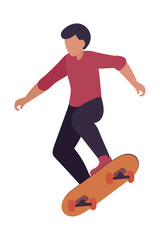 Canvas Print - skater man with skateboard