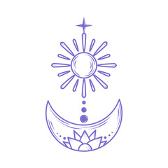 Wall Mural - moon and sun esoteric