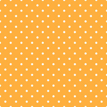 Orange Polka Dot Seamless Pattern