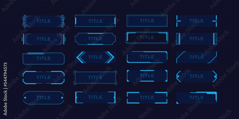 Set of sci fi modern user interface elements futuristic abstract hud ...