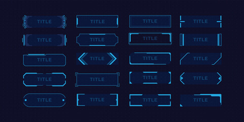 Set of sci fi modern user interface elements futuristic abstract hud