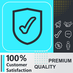 Fototapete - secure icon. Social media sign. Vector illustration