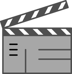 Poster - Clapperboard color icon illustration design