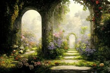 Archway In An Enchanted Garden