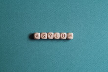 Asylum - Word Concept On Cubes