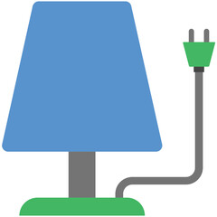 Poster - Room Lamp Flat Illustration