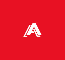 A, AA Letter Logo Design Template Elements. Modern Abstract Digital Alphabet Letter Logo. Vector Illustration.