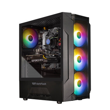 Computer with graphics card RGB lighting
