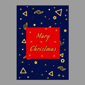 Christmas greeting cards.  christmas holiday poster designed with beautiful snowflakes and stars
