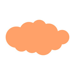Poster - Simple cloud in orange color illustration for design element