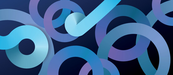 Poster - Creative geometric wallpaper. Trendy gradient shapes composition.