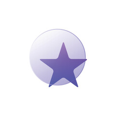 Poster - Gradient glass morphism star icon design vector
