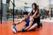 © kikearnaiz - Couple at the gym working out together