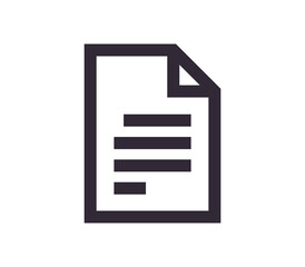 Poster - Document symbol and paper icon simple outline linear.
