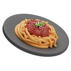 3d Rendering Food spaghetti Illustration