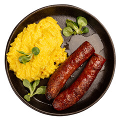 Canvas Print - Grilled mangalica pork sausages